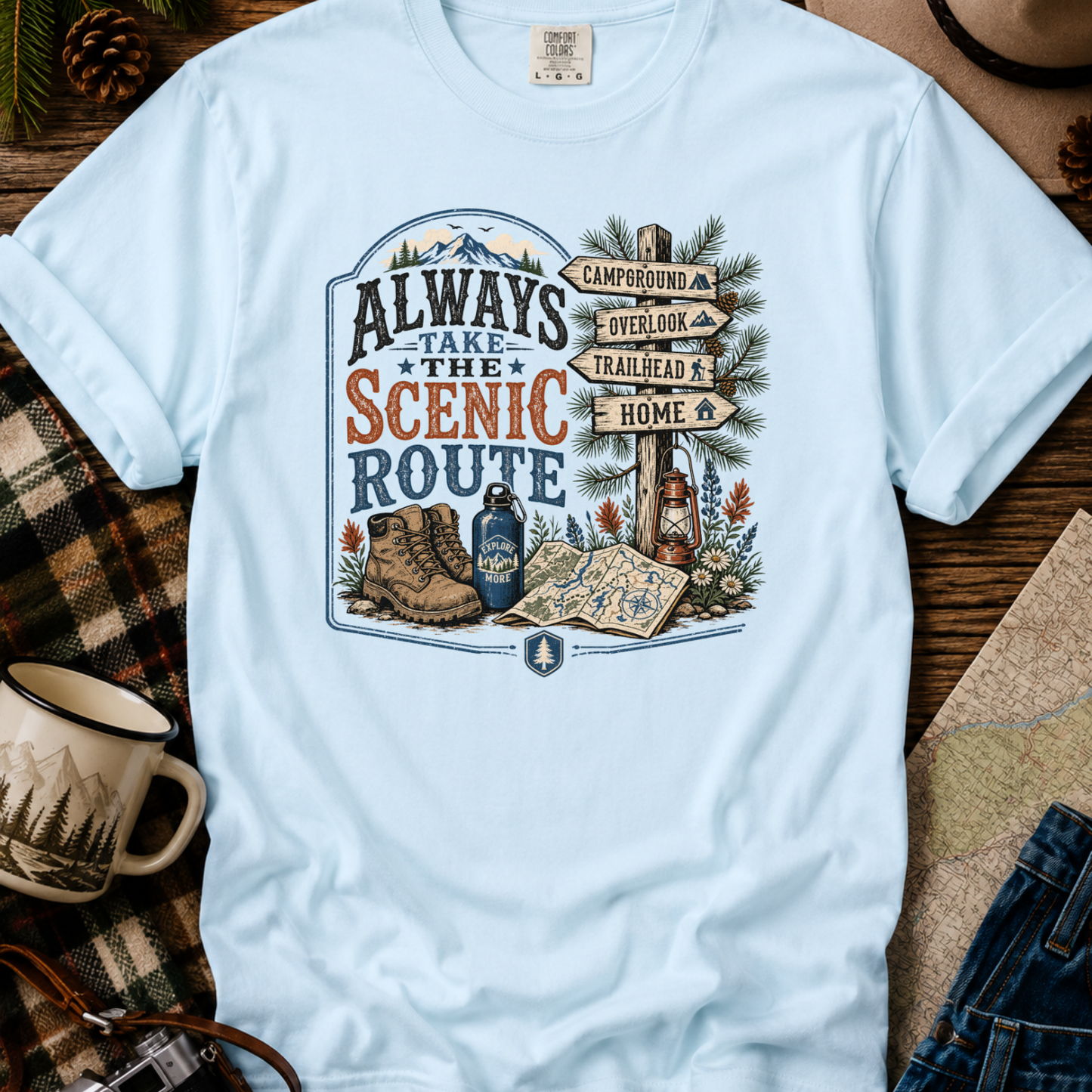 Scenic Route Adventure Graphic Tee
