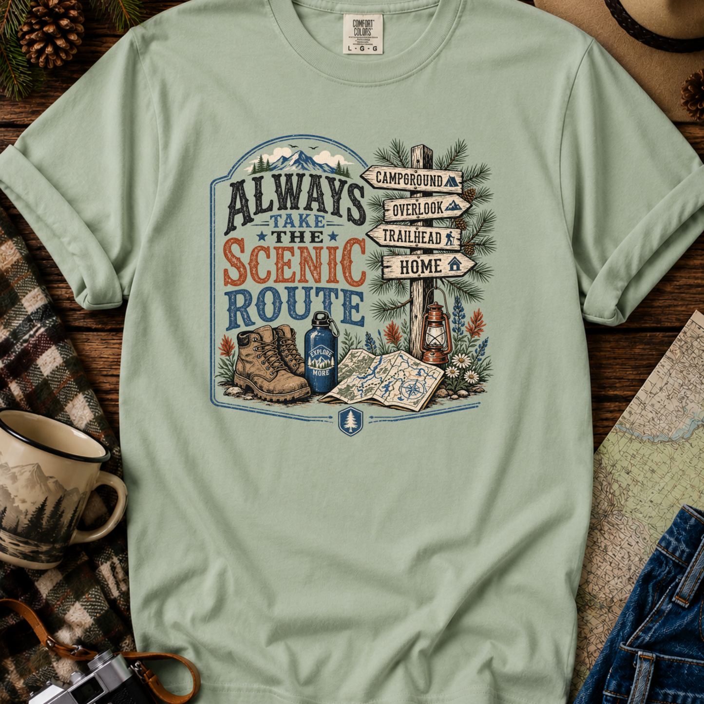 Scenic Route Adventure Graphic Tee