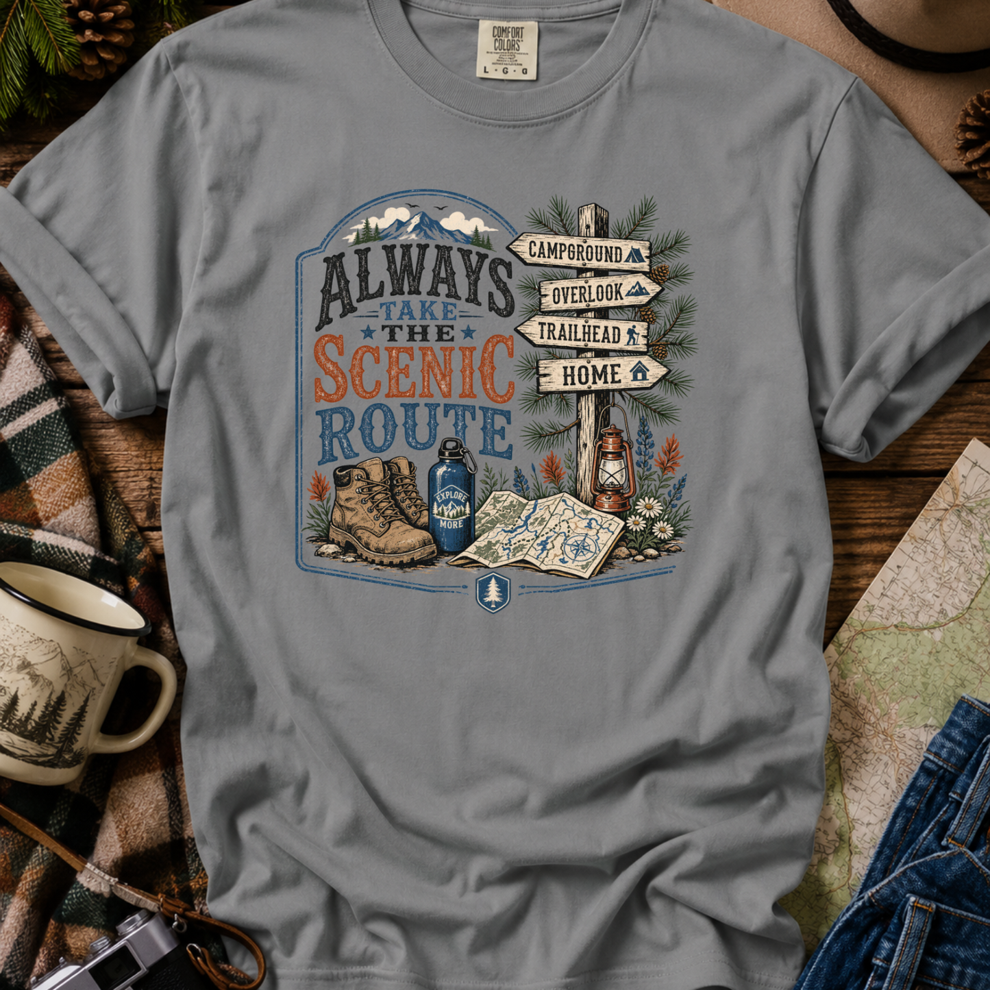 Scenic Route Adventure Graphic Tee