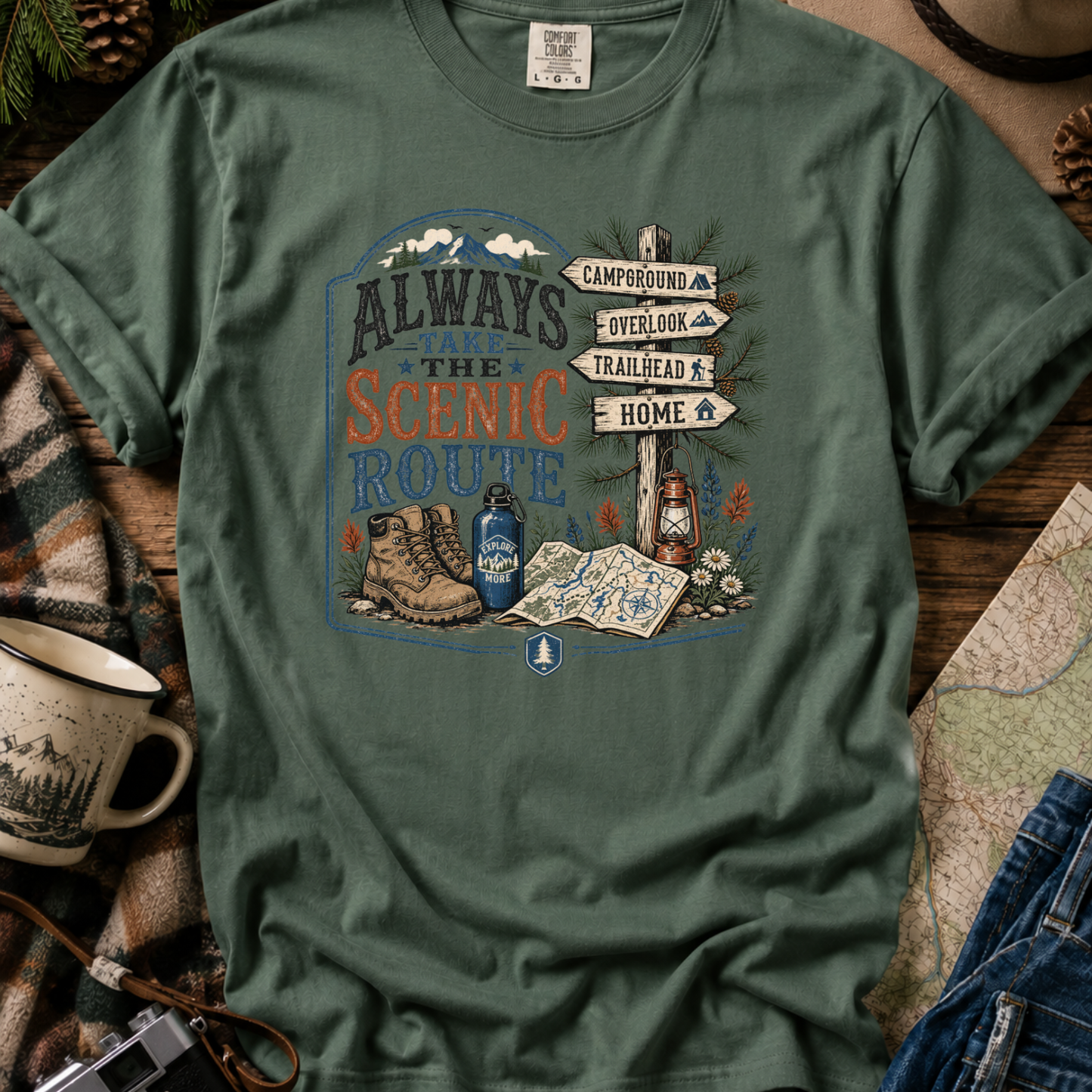 Scenic Route Adventure Graphic Tee