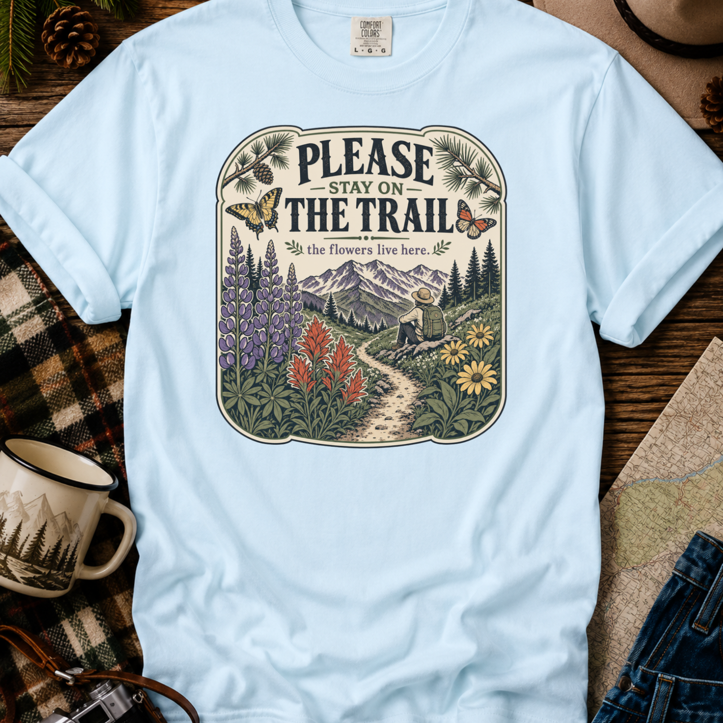 Vintage Hiking Nature Graphic
