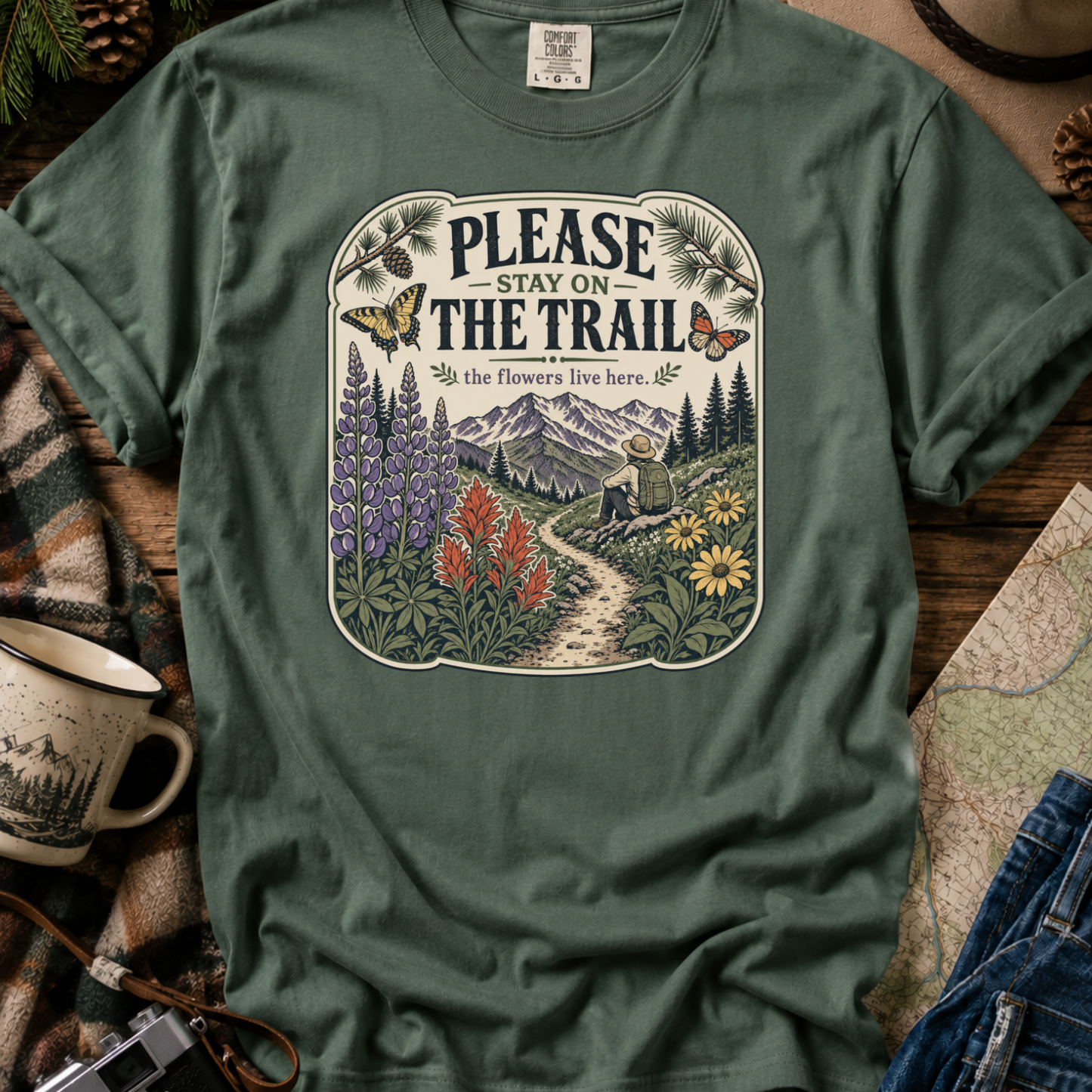 Vintage Hiking Nature Graphic