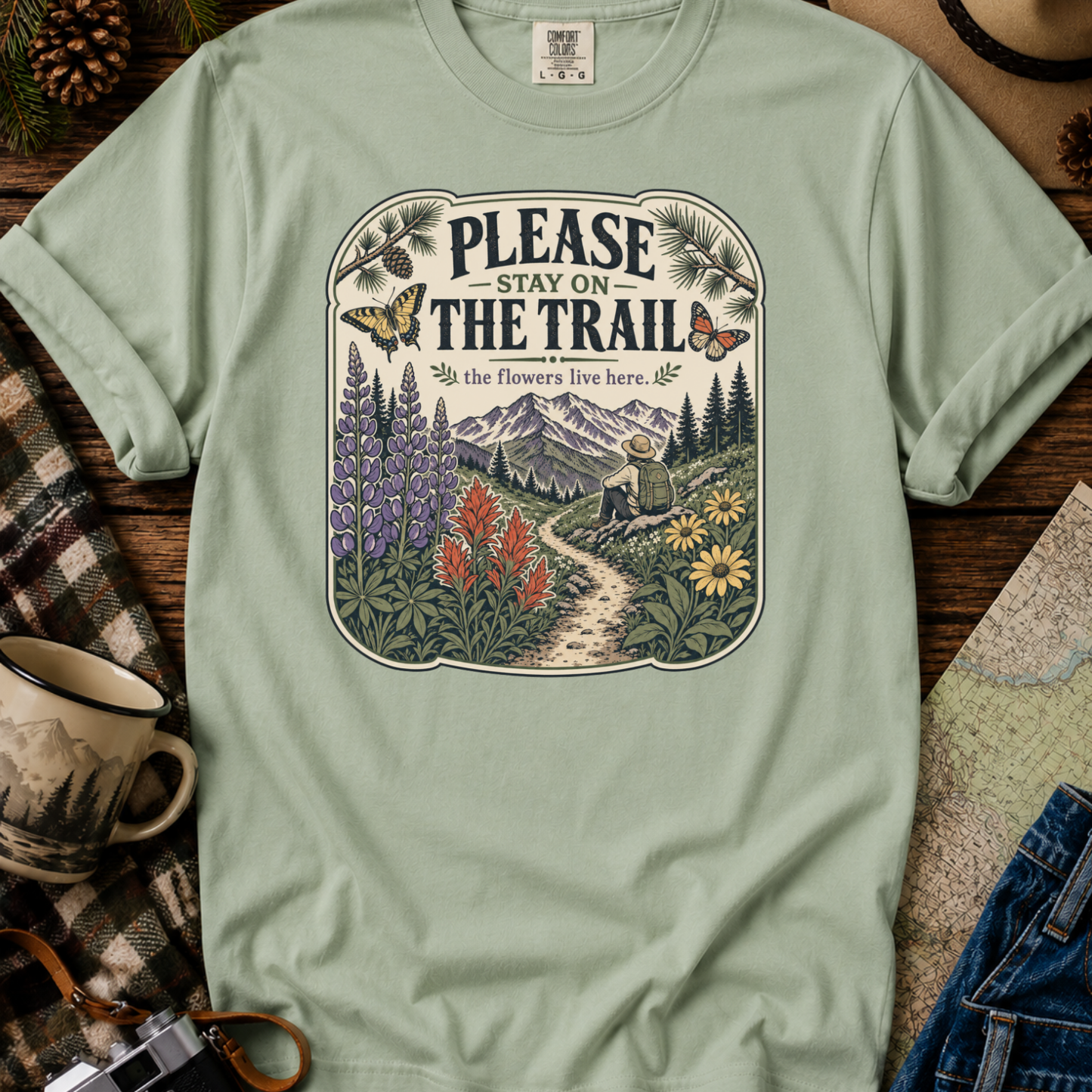 Vintage Hiking Nature Graphic