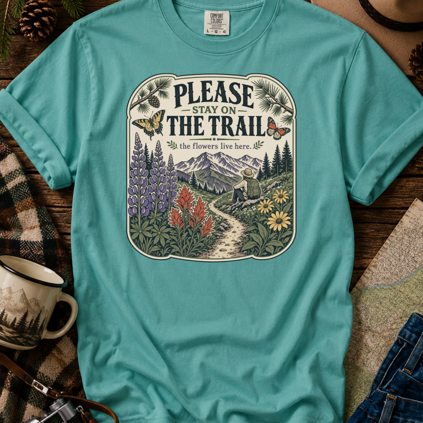 Vintage Hiking Nature Graphic