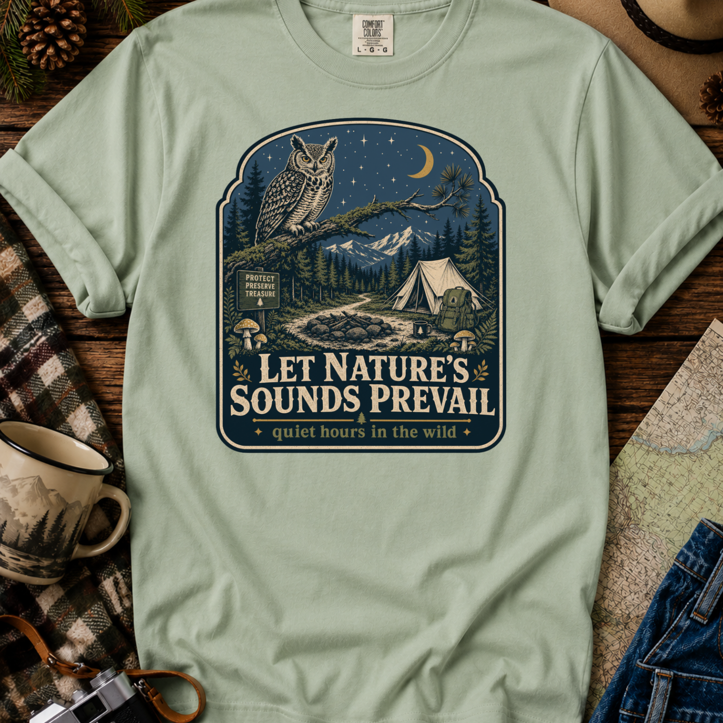Let Nature’s Sounds Prevail Camping T-Shirt