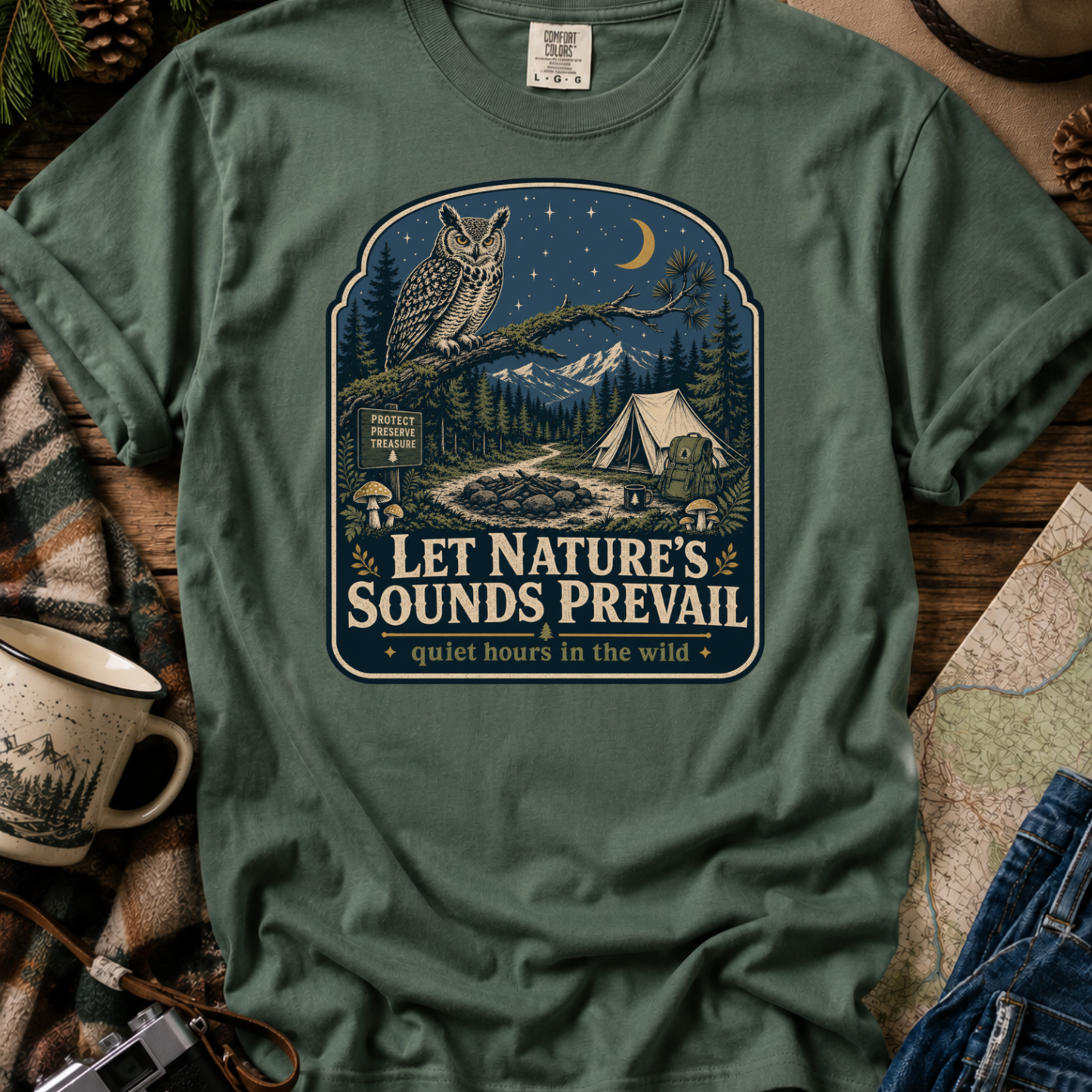 Let Nature’s Sounds Prevail Camping T-Shirt