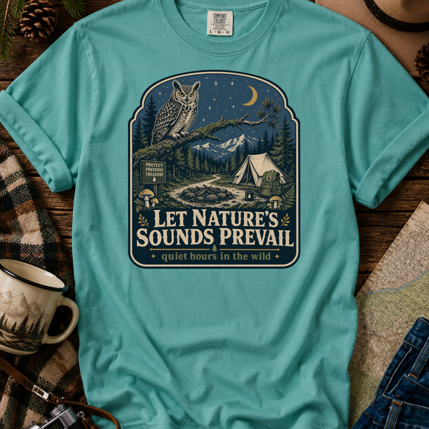 Let Nature’s Sounds Prevail Camping T-Shirt