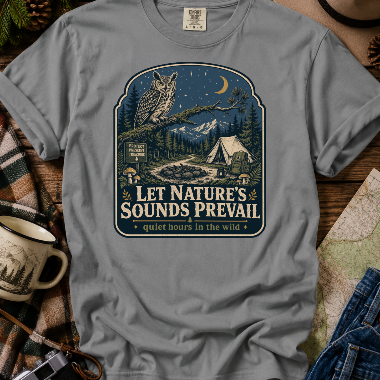Let Nature’s Sounds Prevail Camping T-Shirt