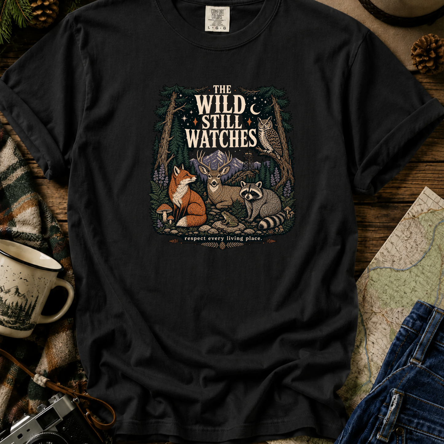 Woodland Fox & Raccoon Nature Tee