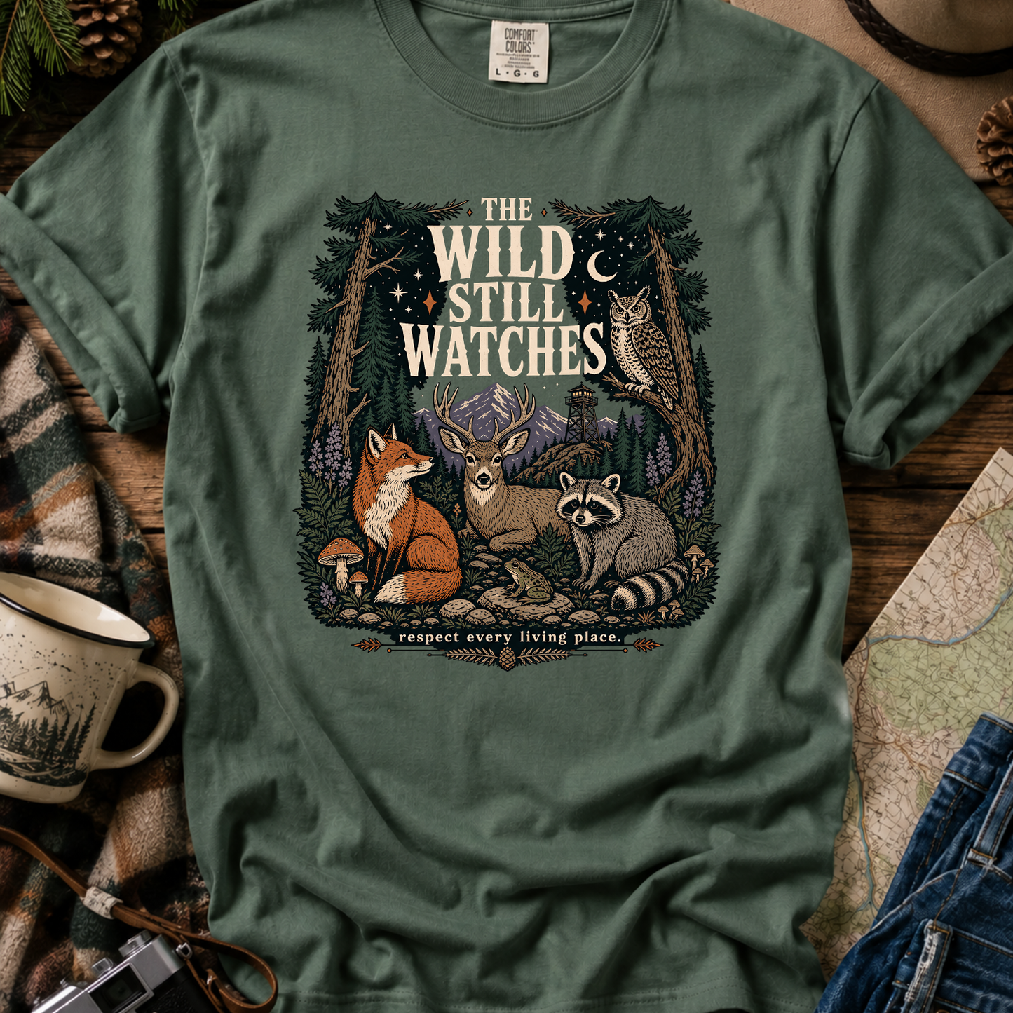 Woodland Fox & Raccoon Nature Tee