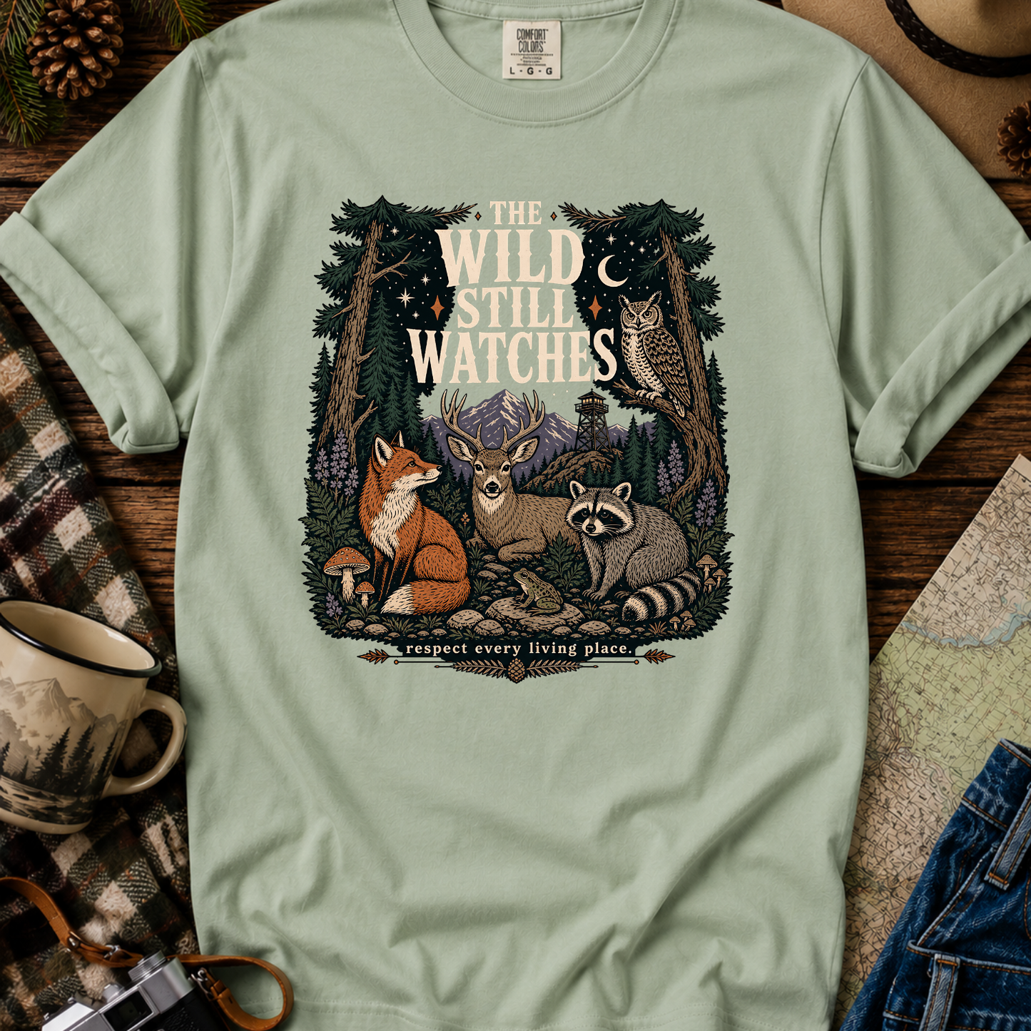 Woodland Fox & Raccoon Nature Tee
