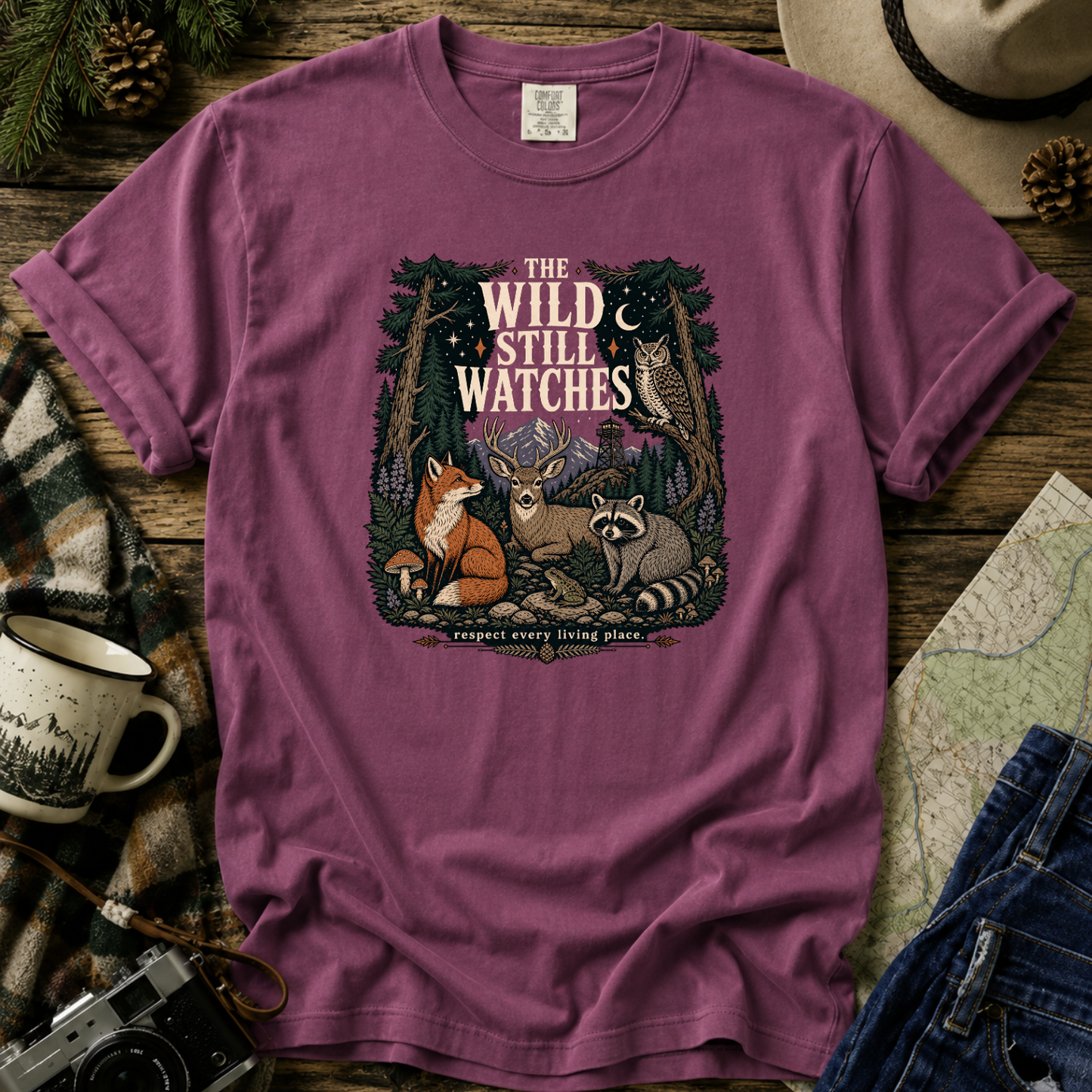 Woodland Fox & Raccoon Nature Tee