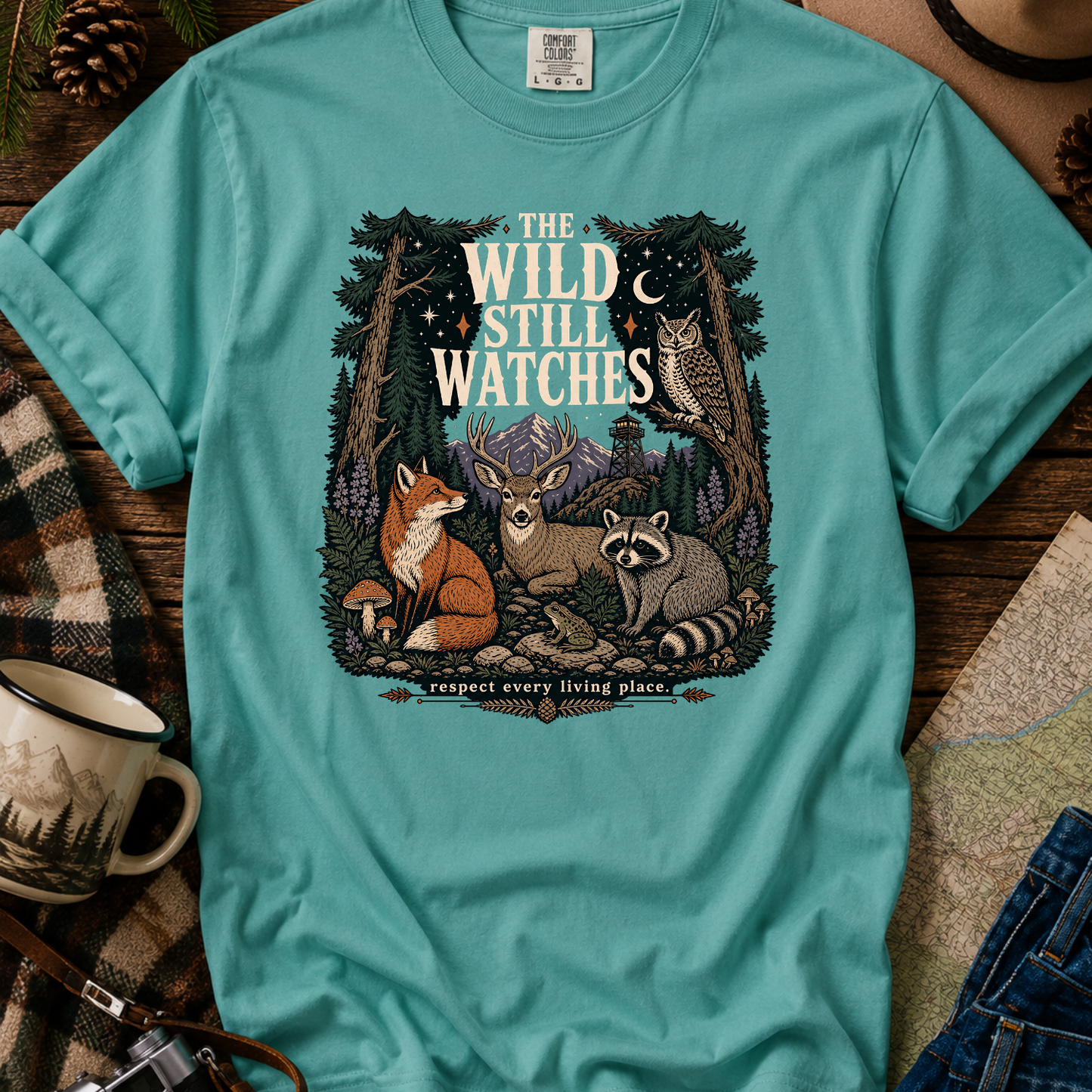 Woodland Fox & Raccoon Nature Tee