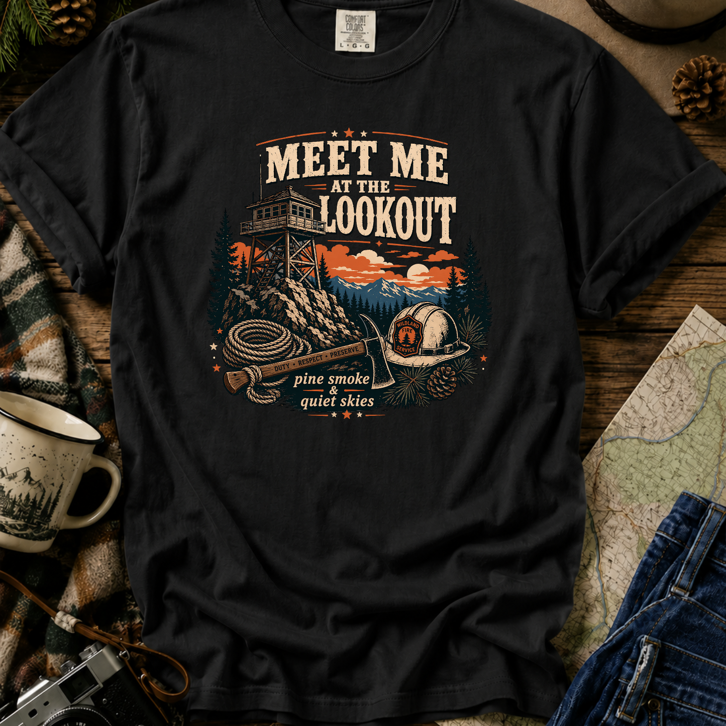 Scenic Forest Fire Tower Tee