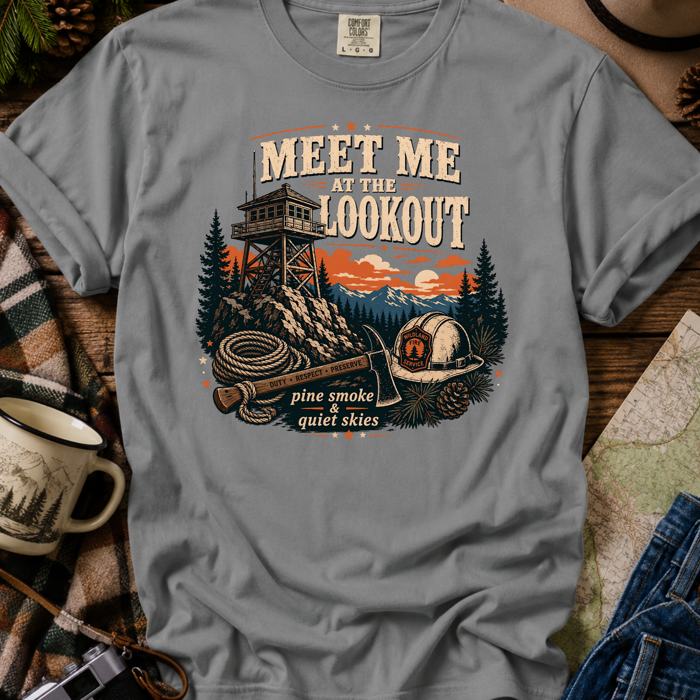 Scenic Forest Fire Tower Tee