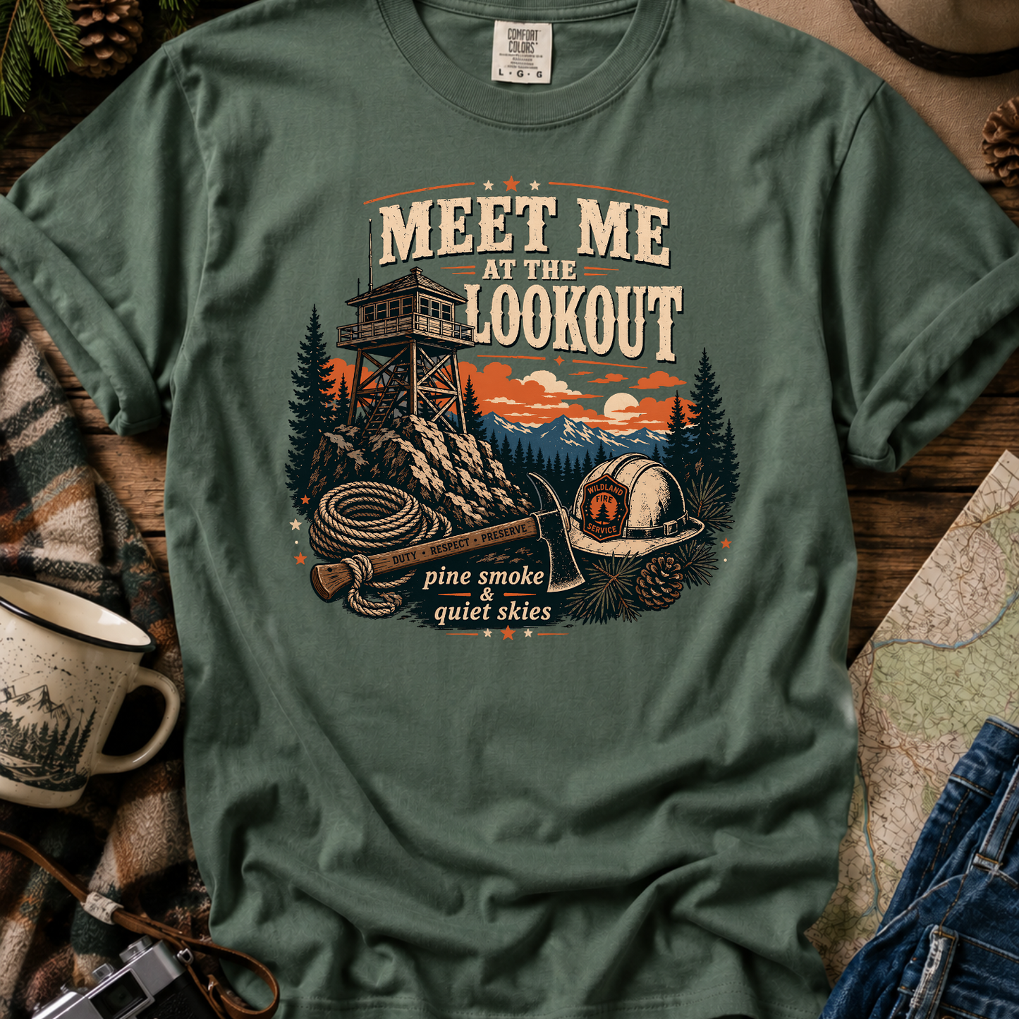 Scenic Forest Fire Tower Tee