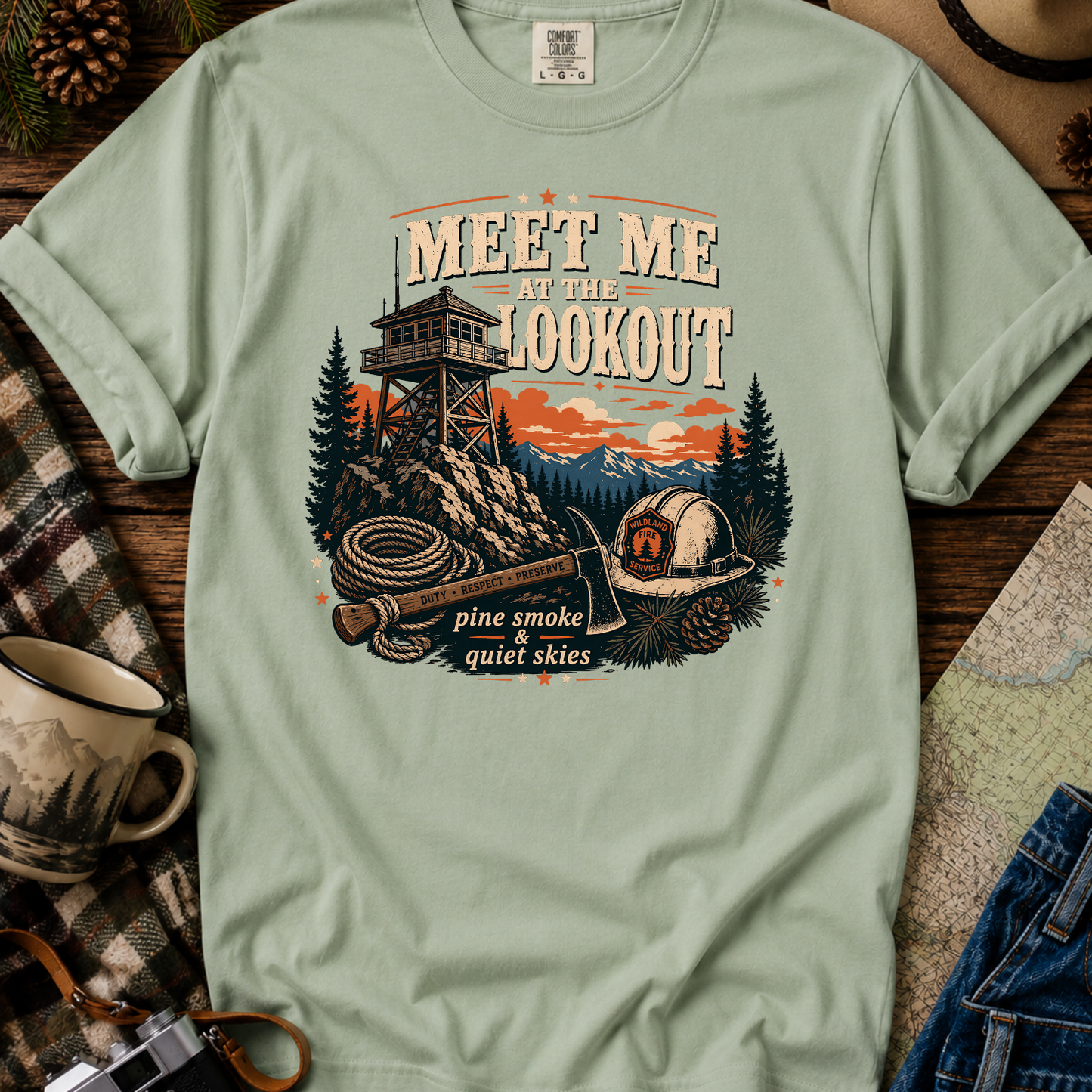 Scenic Forest Fire Tower Tee