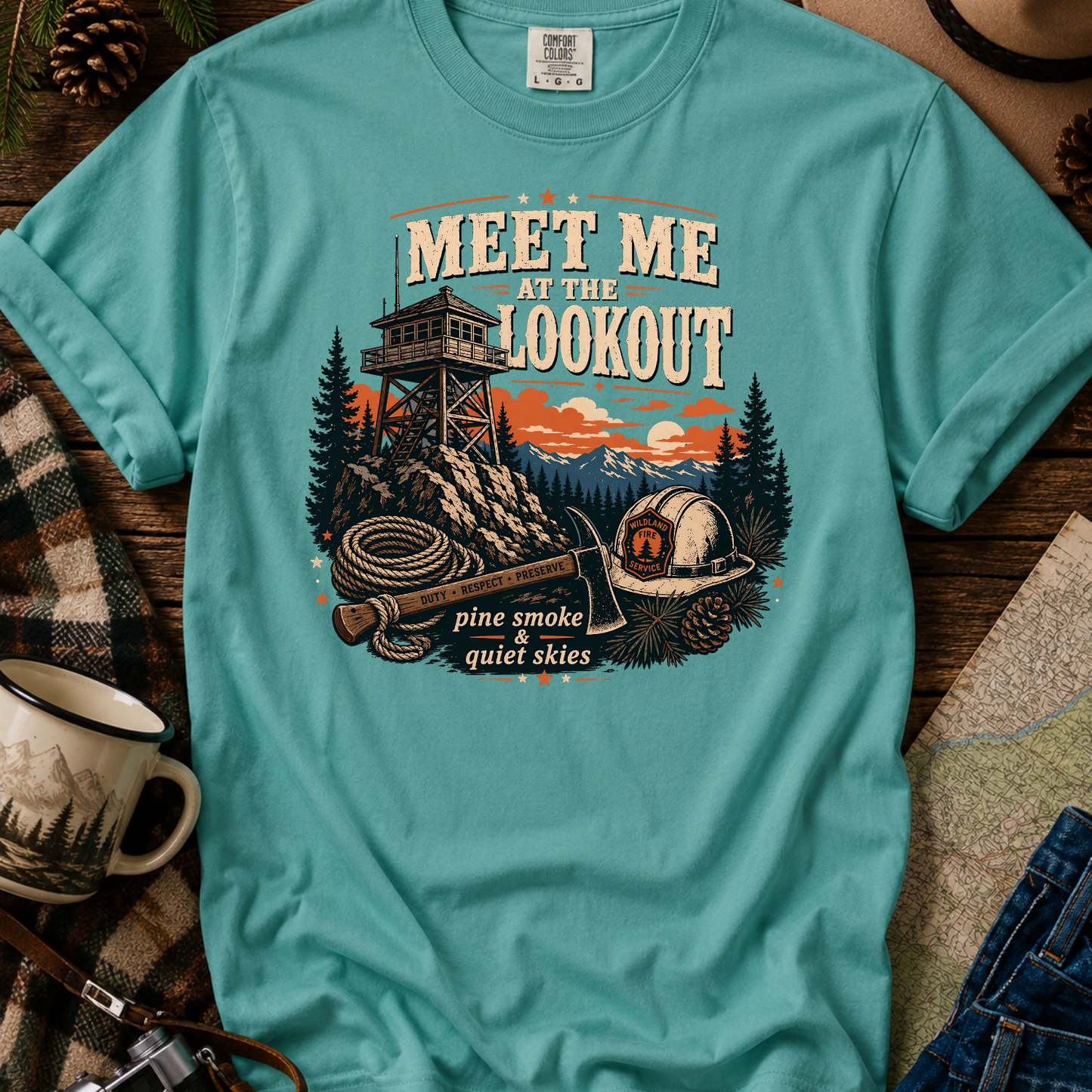 Scenic Forest Fire Tower Tee