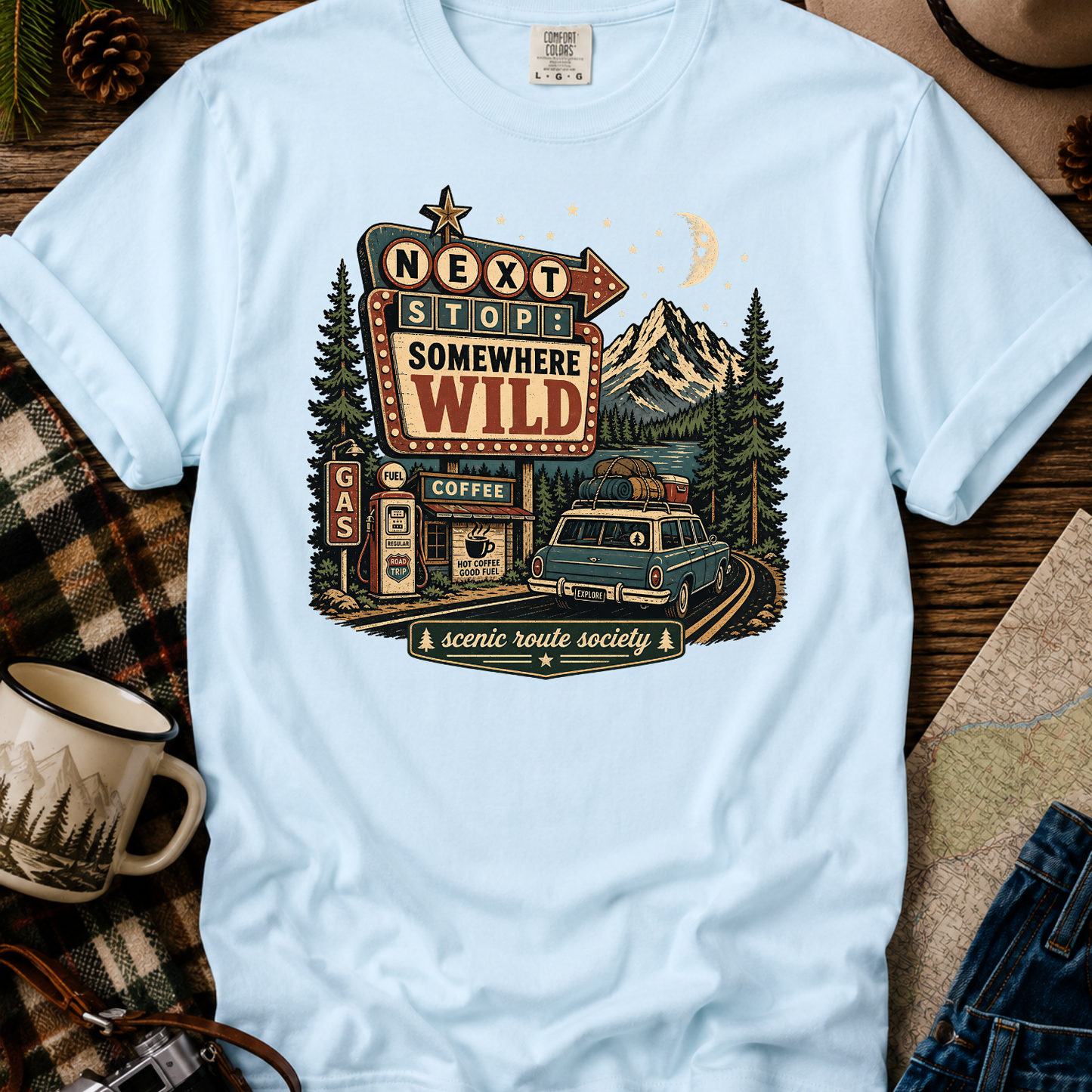 "Stop Somewhere Wild" Adventure T-Shirt