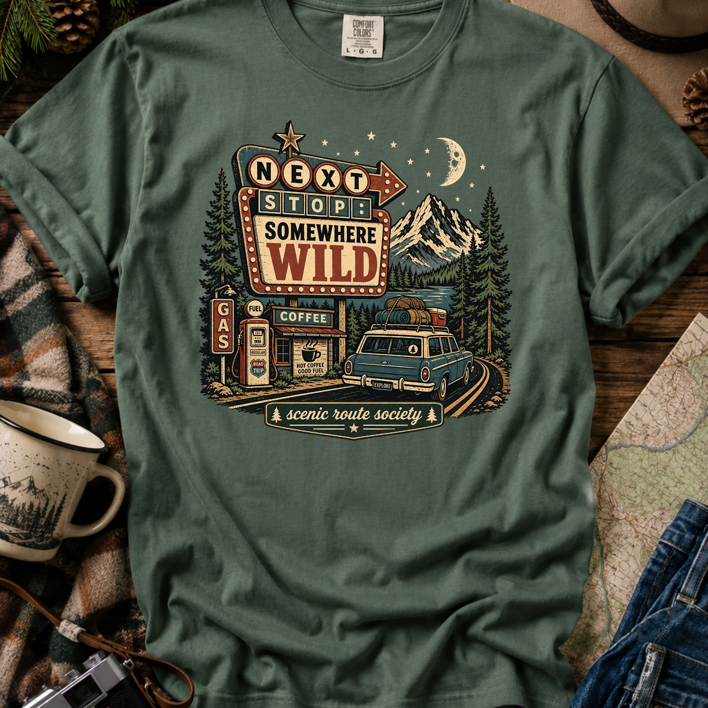 "Stop Somewhere Wild" Adventure T-Shirt
