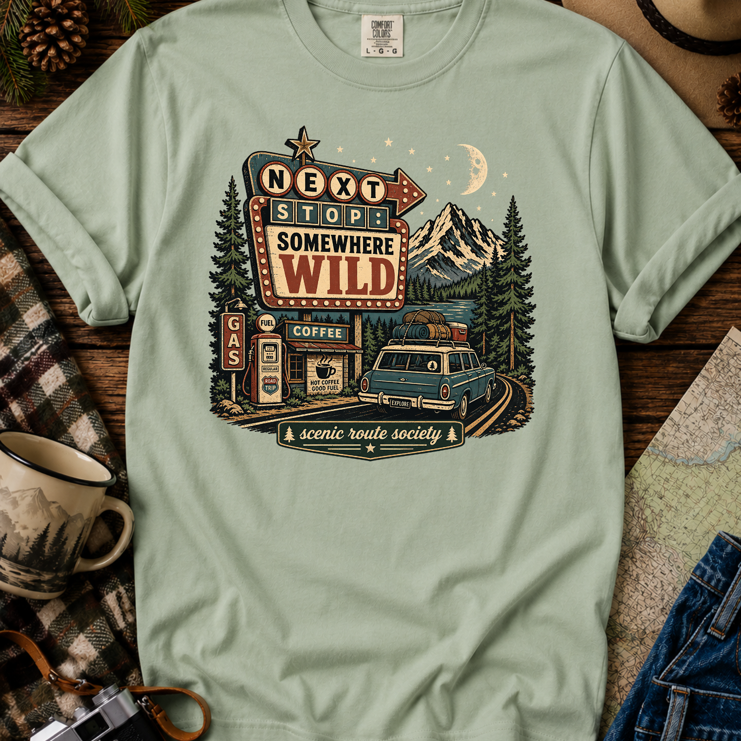 "Stop Somewhere Wild" Adventure T-Shirt