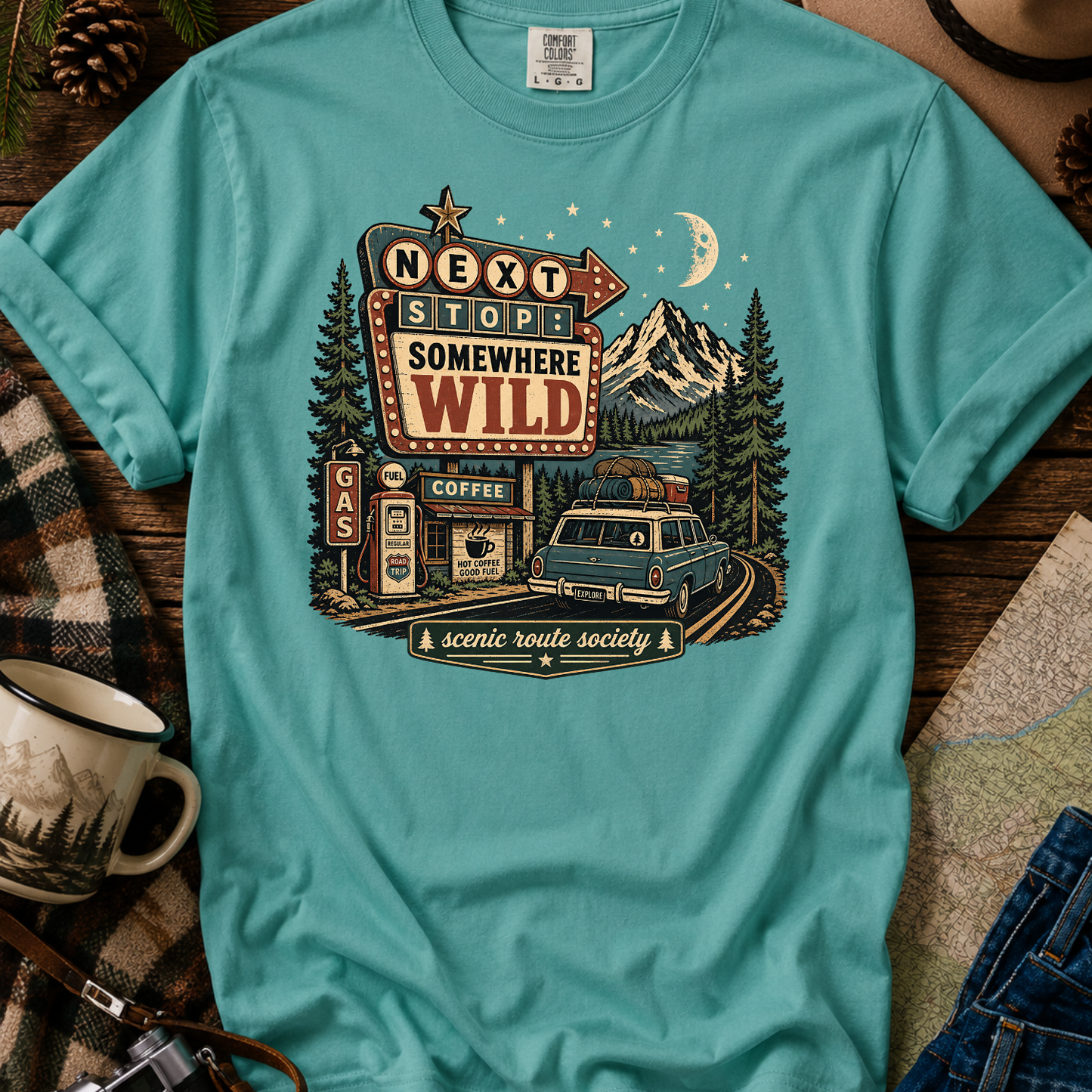 "Stop Somewhere Wild" Adventure T-Shirt