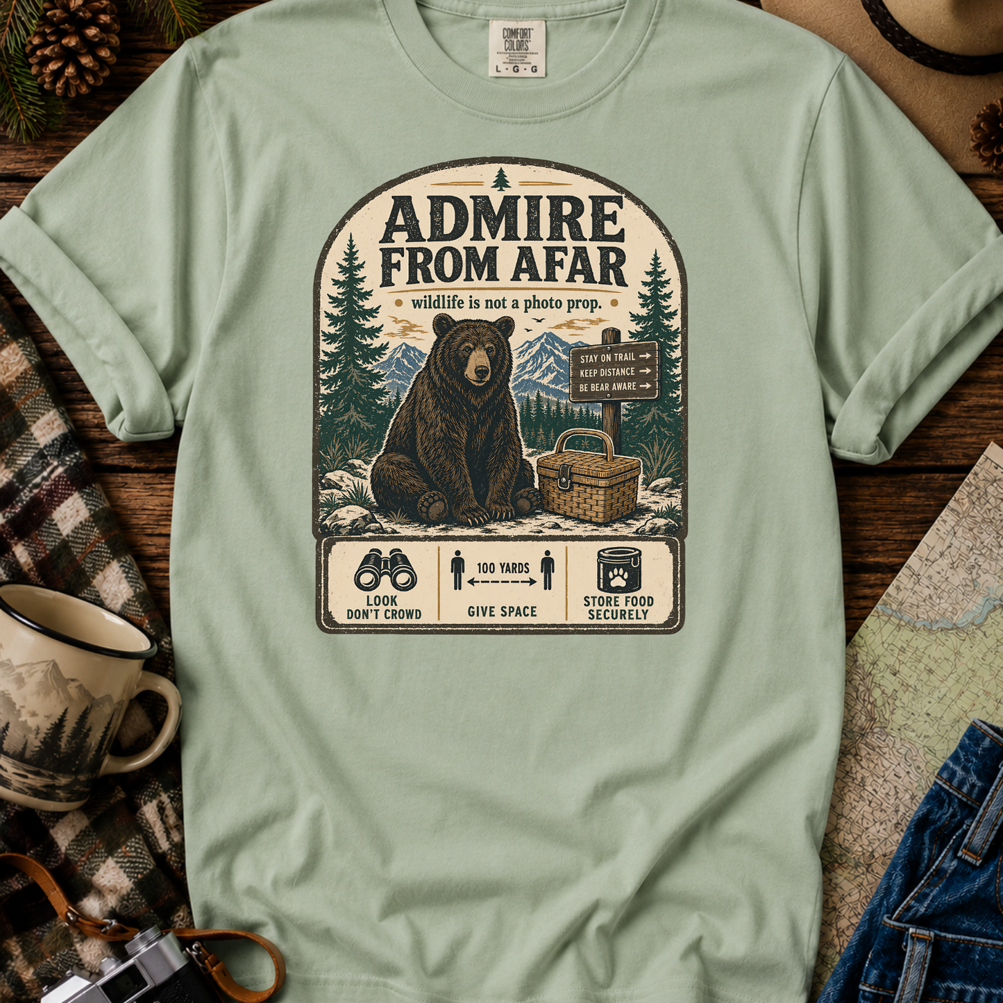 Bear Nature T-Shirt Vintage Outdoor Graphic Tee