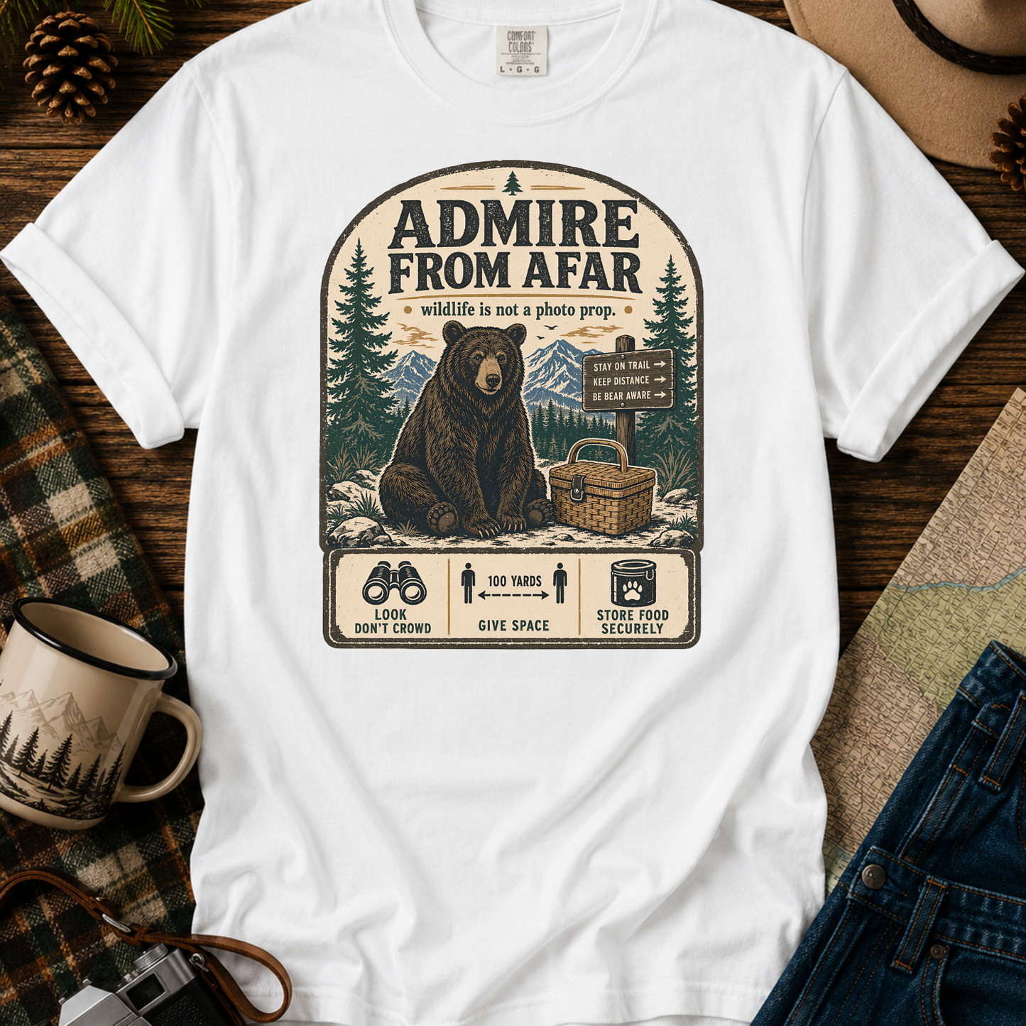 Bear Nature T-Shirt Vintage Outdoor Graphic Tee