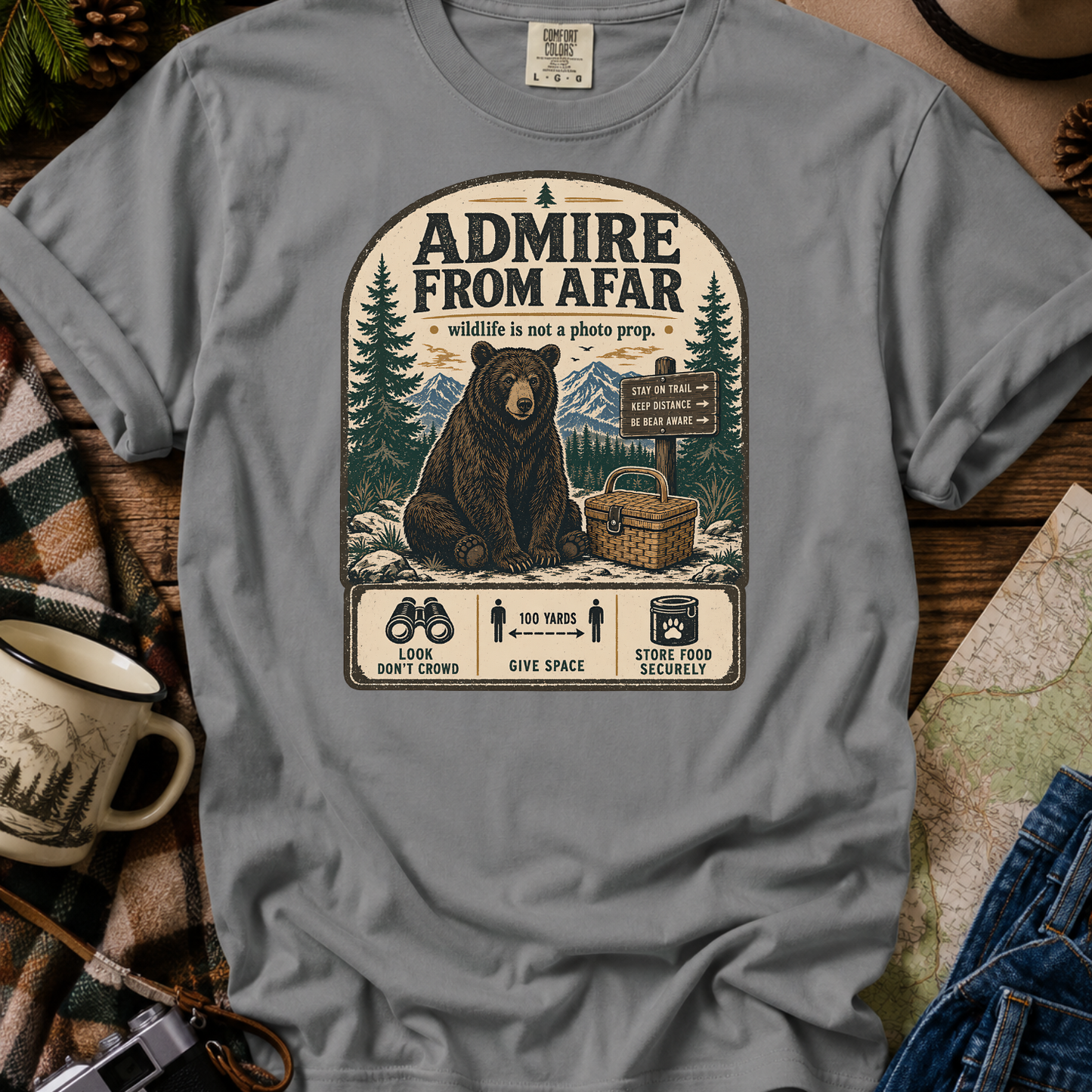 Bear Nature T-Shirt Vintage Outdoor Graphic Tee
