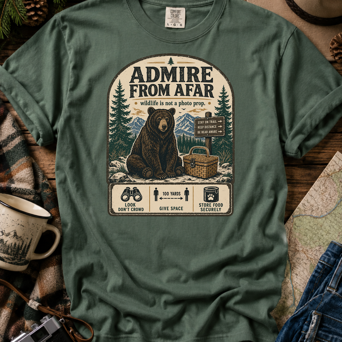 Bear Nature T-Shirt Vintage Outdoor Graphic Tee