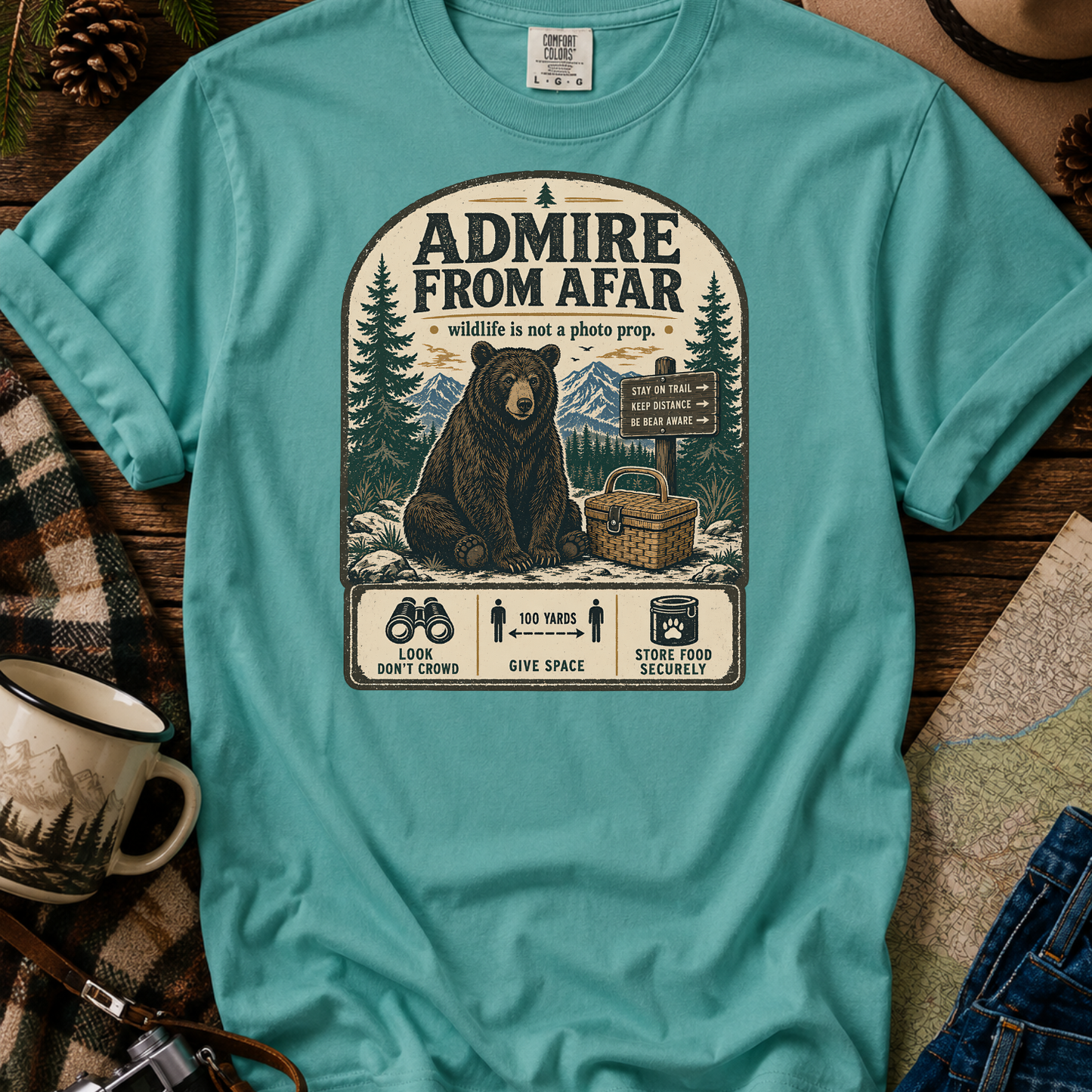 Bear Nature T-Shirt Vintage Outdoor Graphic Tee