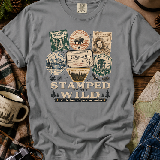 Vintage National Park Travel Stamps Tee