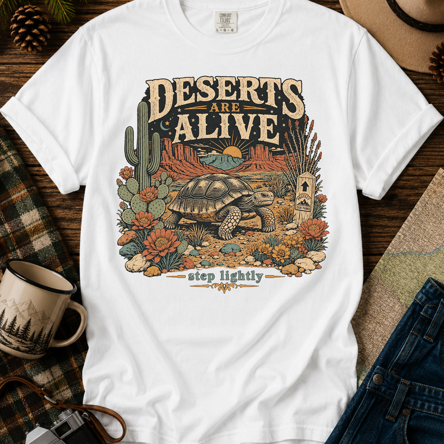 Vintage Desert Scene T- shirt