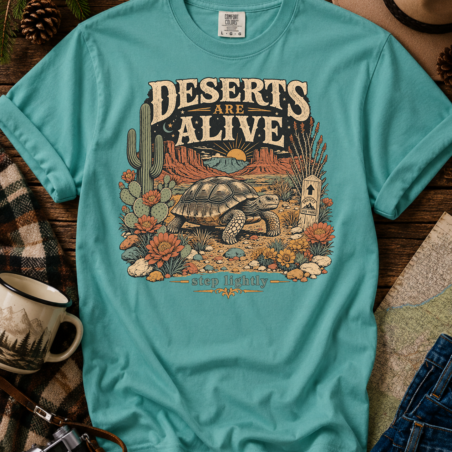Vintage Desert Scene T- shirt