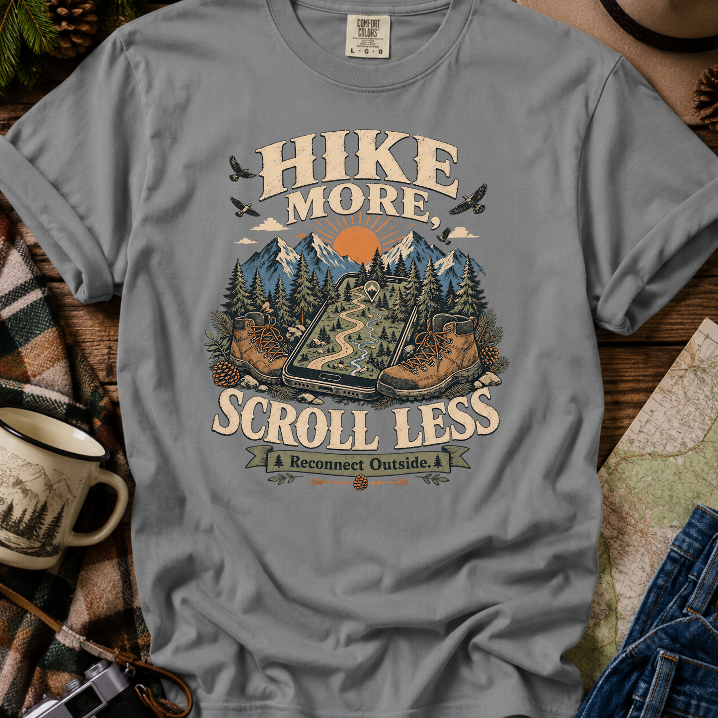Hike More Scroll Less T-Shirt
