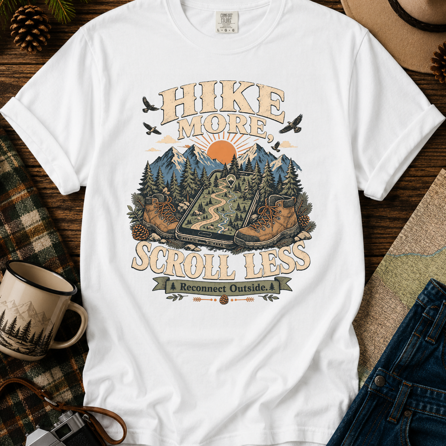 Hike More Scroll Less T-Shirt