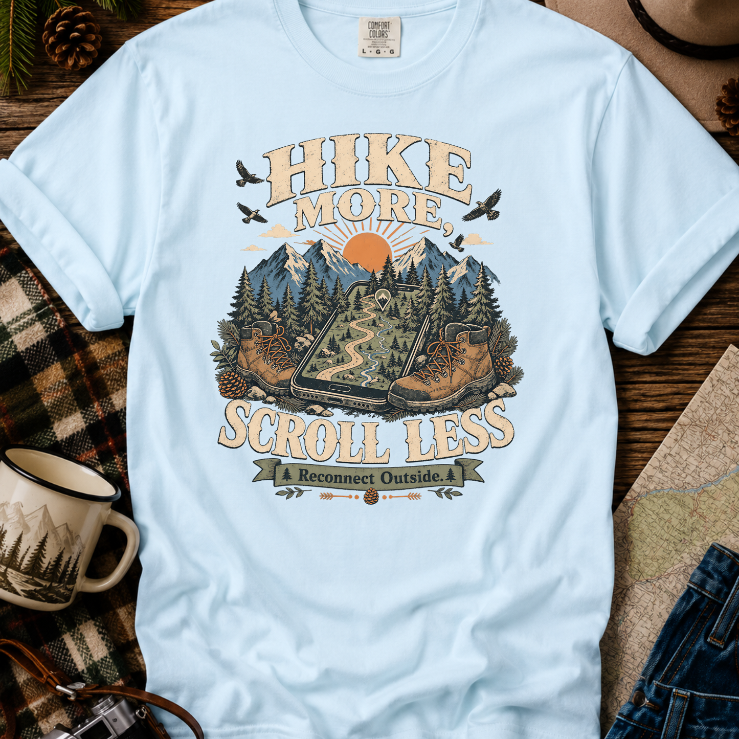 Hike More Scroll Less T-Shirt