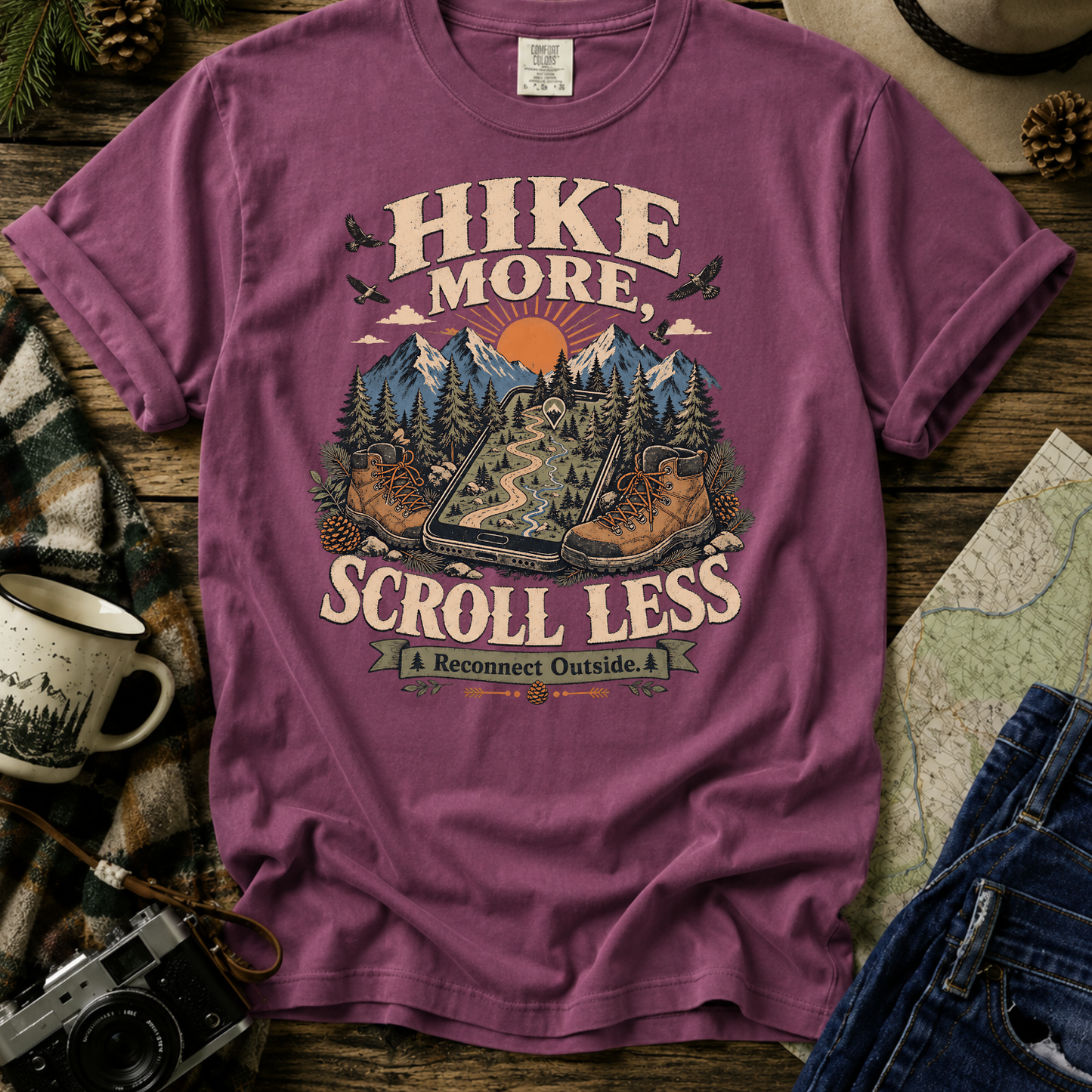 Hike More Scroll Less T-Shirt