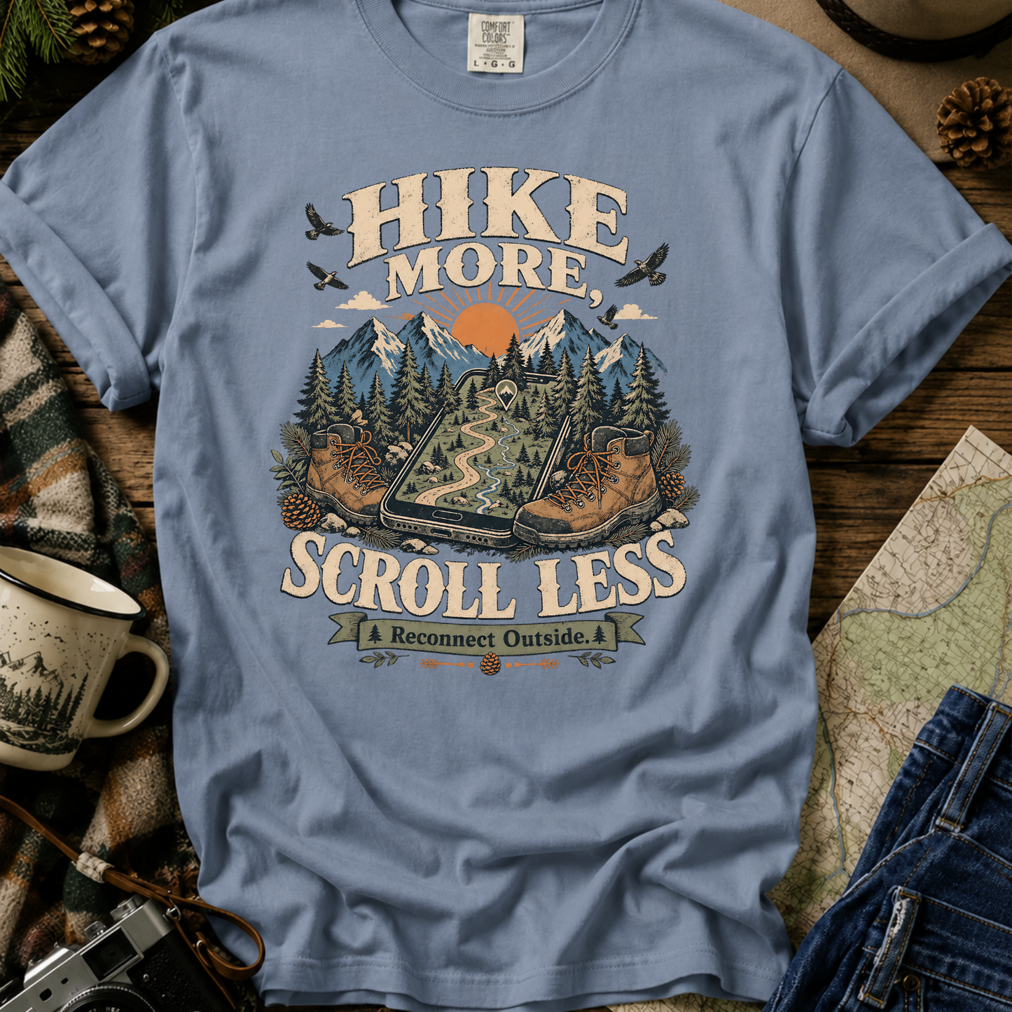 Hike More Scroll Less T-Shirt