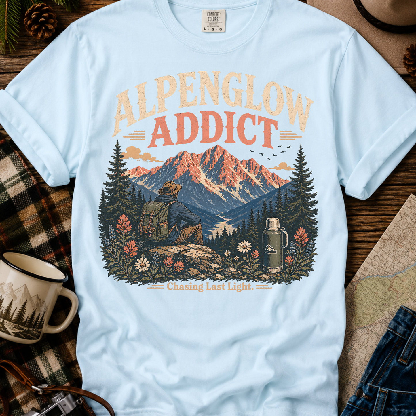 Alpenglow Addict Mountain Graphic T-Shirt