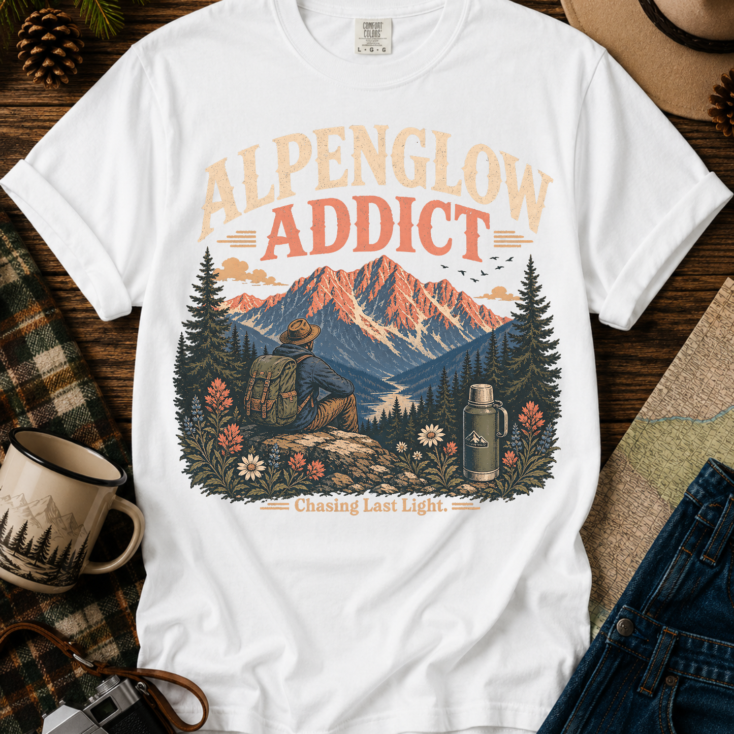Alpenglow Addict Mountain Graphic T-Shirt