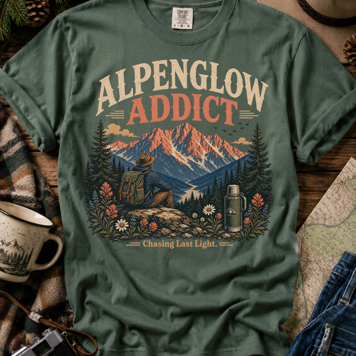 Alpenglow Addict Mountain Graphic T-Shirt