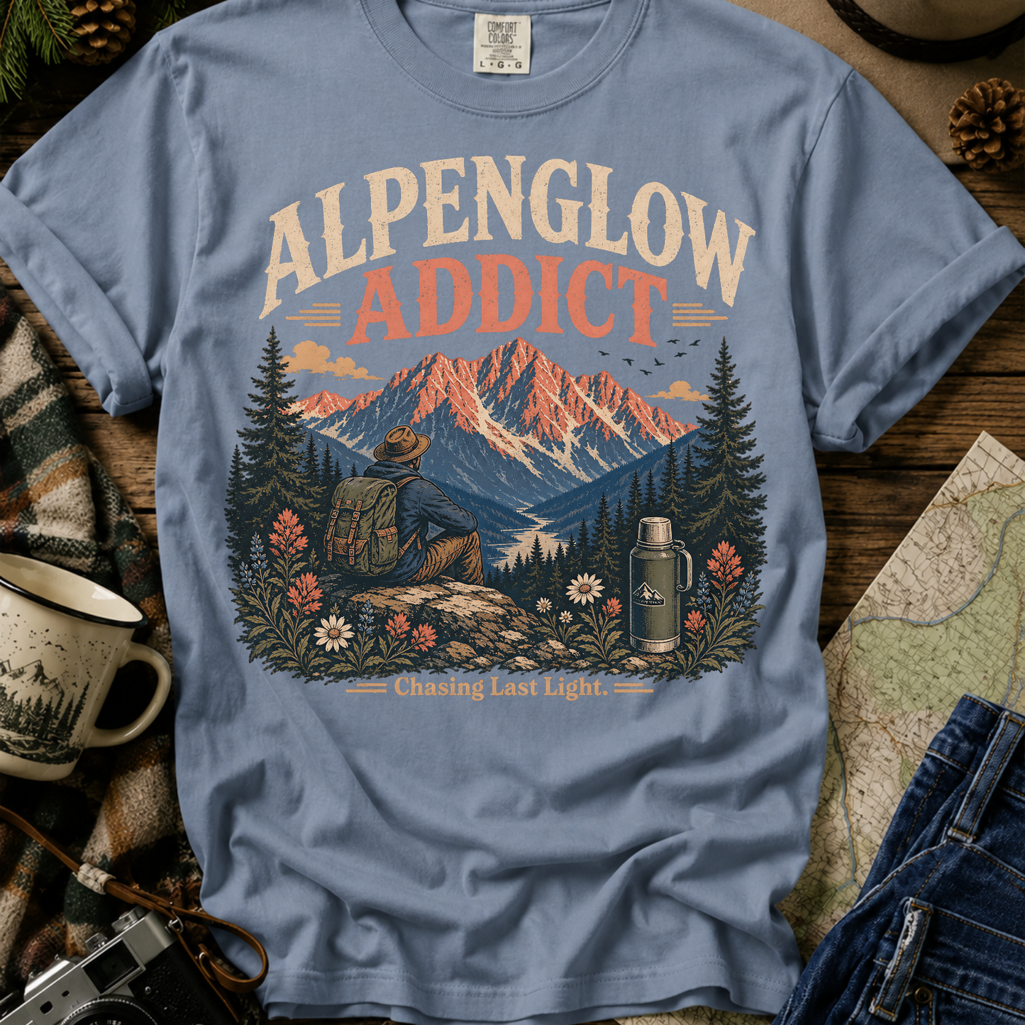 Alpenglow Addict Mountain Graphic T-Shirt