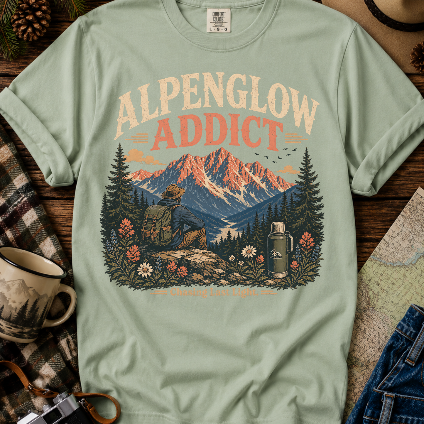Alpenglow Addict Mountain Graphic T-Shirt