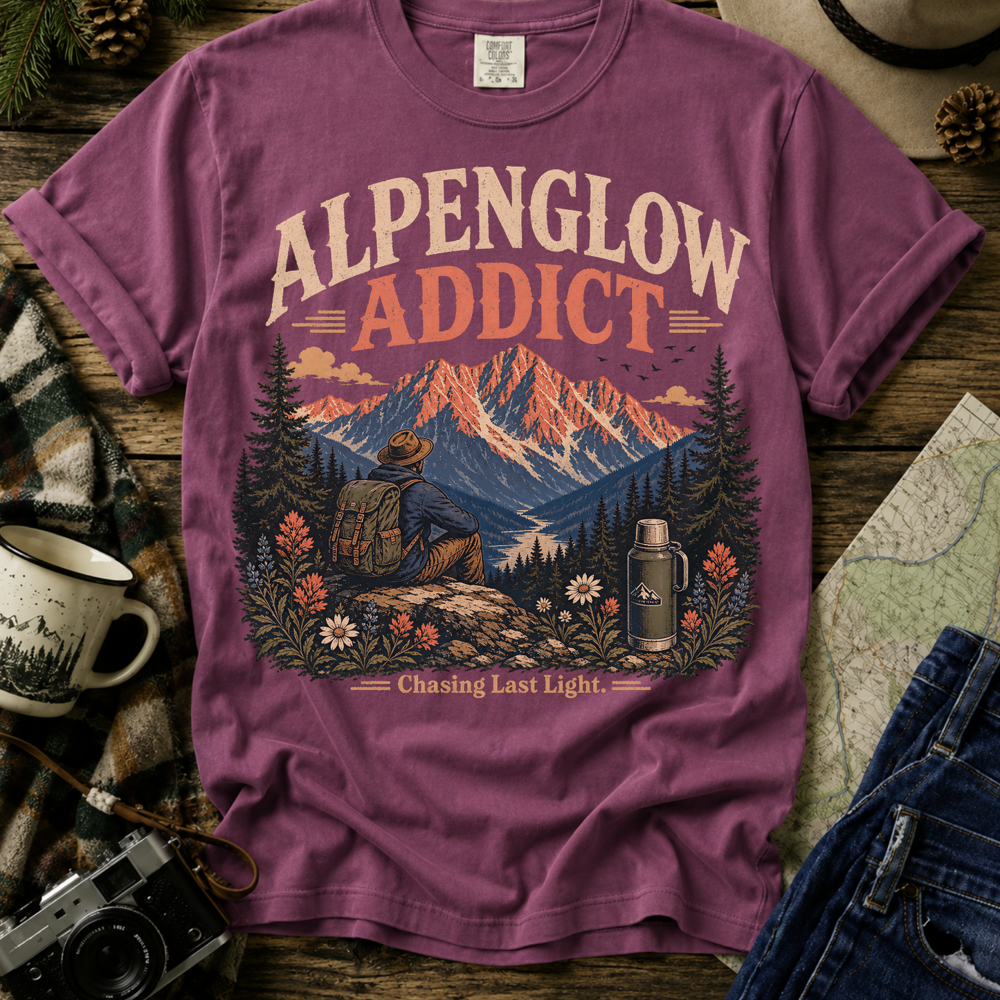 Alpenglow Addict Mountain Graphic T-Shirt
