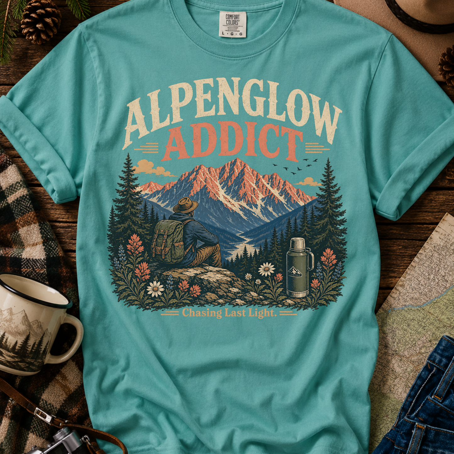 Alpenglow Addict Mountain Graphic T-Shirt