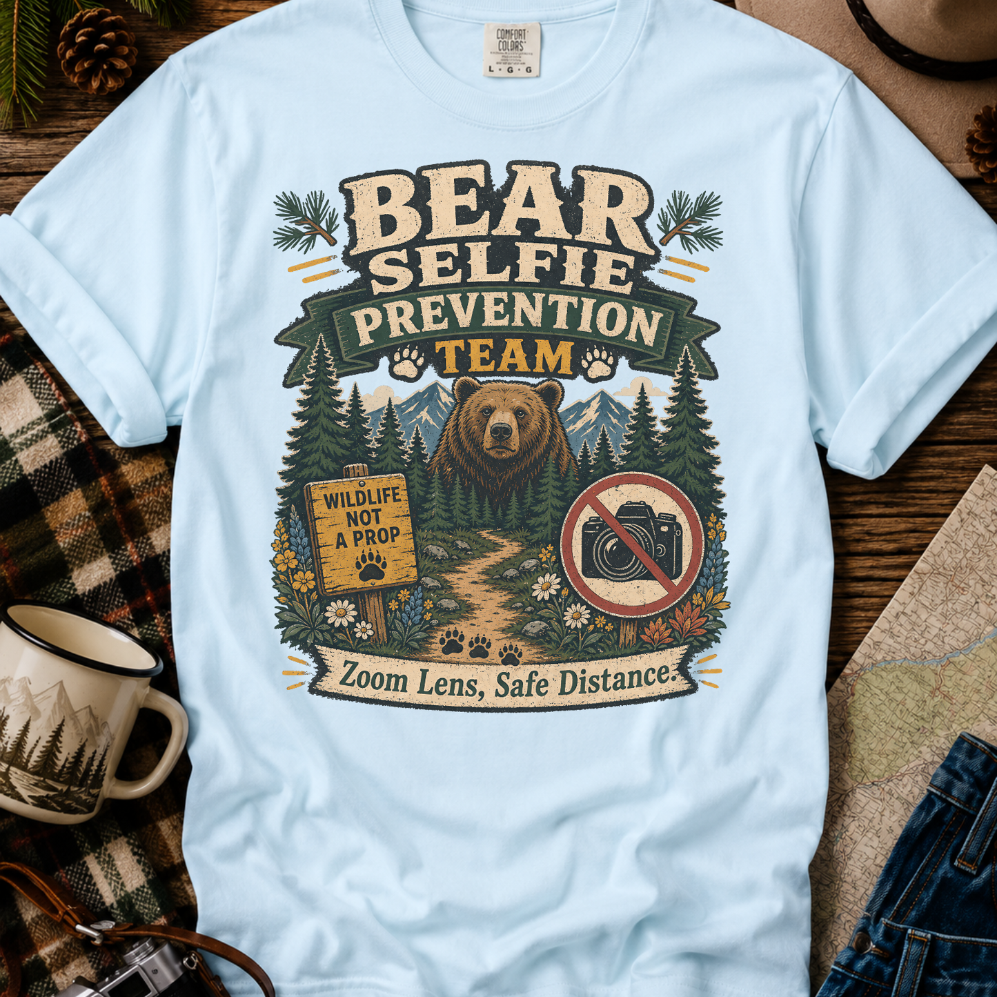 Bear Selfie Prevention Team T-Shirt