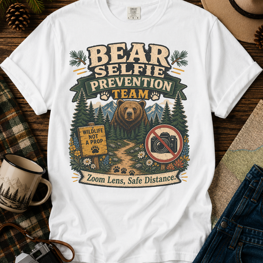 Bear Selfie Prevention Team T-Shirt