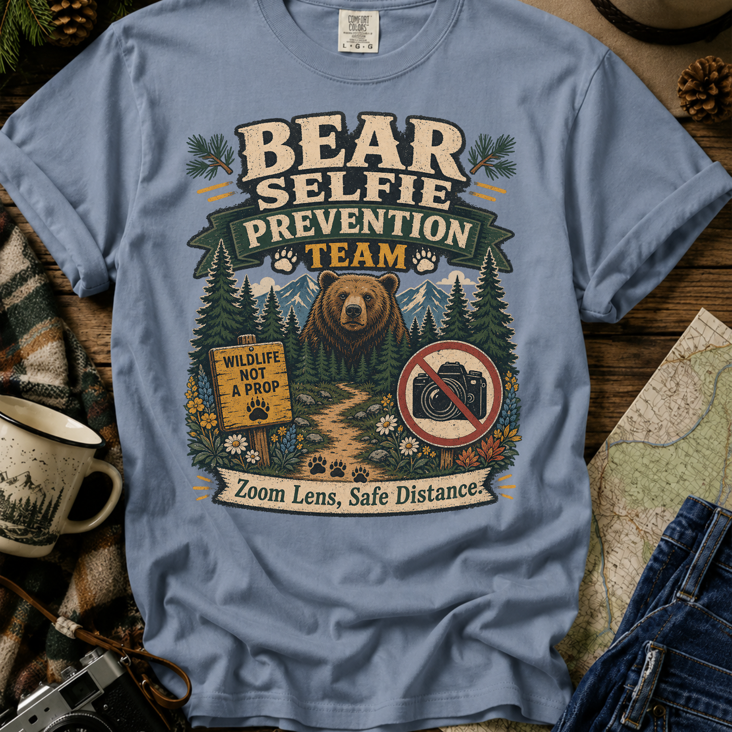 Bear Selfie Prevention Team T-Shirt