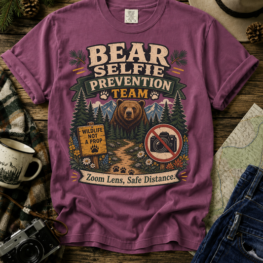 Bear Selfie Prevention Team T-Shirt